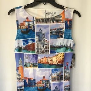 Citilife Multi Fun Photo Pullover Dress Sz M.